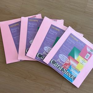 NWT 4 PACON REMINISCENCE CARD STOCK 65 LB ASSORTED BRIGHT PEARL COLOR 25 SHEETS
